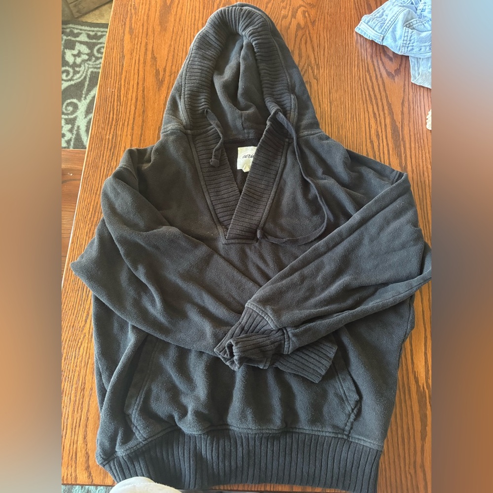 Aerie Black Off-the-Shoulder Sweater